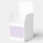 Paarse Eenvoudig Elegant Favor Boxes Bedankdoosjes (Geopend)