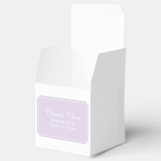 Paarse Eenvoudig Elegant Favor Boxes Bedankdoosjes (Geopend)