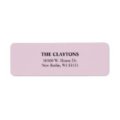 Paarse Eenvoudig retouradreslabels Etiket (Voorkant)