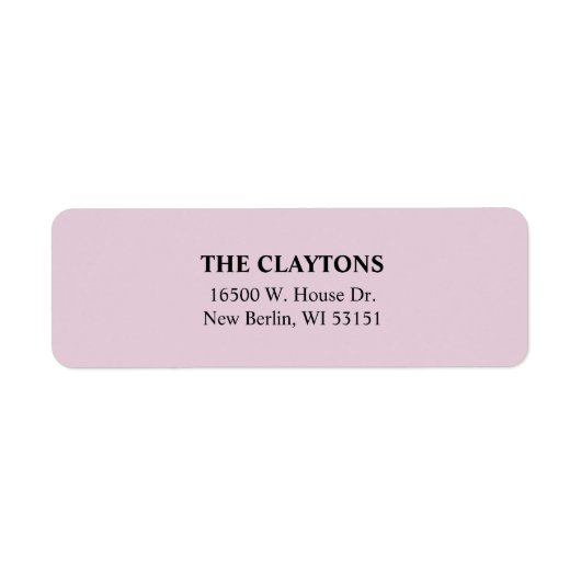 Paarse Eenvoudig retouradreslabels Etiket (Voorkant)