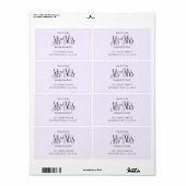 Paarse eenvoudige bruiloft. De heer en mevrouw mod Etiket (Full Sheet)