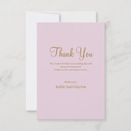 Paarse eenvoudige bruiloft - Hartelijk dank Bedankkaart