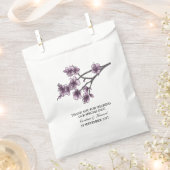Paarse Eenvoudige Cherry Blossom Favor Bags Bedankzakje (Geknipt)