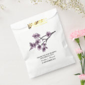 Paarse Eenvoudige Cherry Blossom Favor Bags Bedankzakje (Gezegeld)