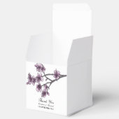 Paarse Eenvoudige Cherry Blossom Favor Boxes Bedankdoosjes (Geopend)