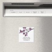 Paarse Eenvoudige Cherry Blossom sparen de Datum M Magneet (Insitu (Vaatwasser))