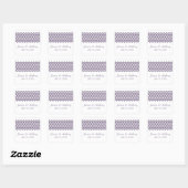 Paarse eenvoudige Chevron Wedding Stickers (Vel)