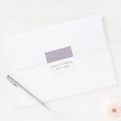 Paarse eenvoudige Chevron Wedding Stickers (Envelop)