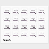 Paarse Eenvoudige Deco Chic Wedding Stickers (Vel)