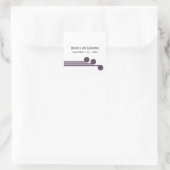 Paarse Eenvoudige Deco Chic Wedding Stickers (Tas)