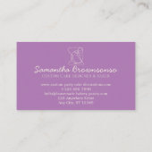 Paarse Eenvoudige Homemade voedselbakkerij Visitekaartje (Achterkant)