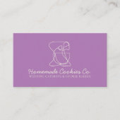 Paarse Eenvoudige Homemade voedselbakkerij Visitekaartje (Voorkant)
