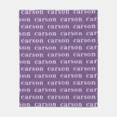 Paarse, eenvoudige persoonlijke herhalingsnaam fleece deken (Voorkant)