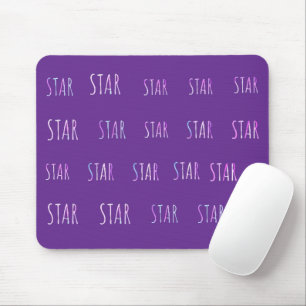 paarse eenvoudige Star Mouse Pad Muismat