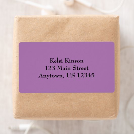 Paarse eenvoudige verzendlabels etiket (Insitu)