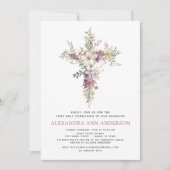 Paarse eerste Heilige Communie Wildflower Kaart (Voorkant)