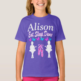 PAARSE EET. SLAAP. DANS GEPERSONALISEERD T-SHIRT