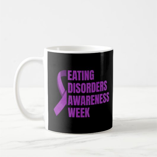 Paarse eetstoornis bewustmakingsweek koffiemok (Links)