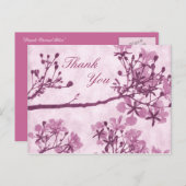 Paarse Eeuwige Gelukzaligheid Dank U Briefkaart (Voorkant / Achterkant)