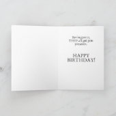 Paarse Egg Humorous Birthday Kaart (Binnen)