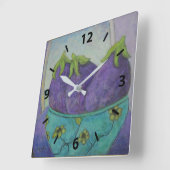 Paarse Eggplant Vierkante Klok (Hoek)