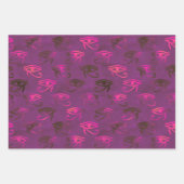 Paarse Egyptische Oog van Horus-pakbladen Inpakpapier Vel (Voorkant 2)