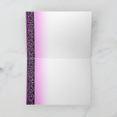 Paarse Eid Mubarak Moon Mosque Feestdagen Kaart (Binnen)