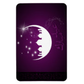 Paarse Eid Mubarak Moon Mosque Magneet (Verticaal)