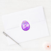 Paarse eieren - paassticker ronde sticker (Envelop)