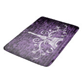 Paarse Eiffel Towel Grunge Bath Mat (Gekanteld)