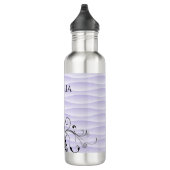 Paarse Eiffeltoren floreren waterfles Waterfles (Rechts)