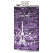 Paarse Eiffeltoren Heupfles (Links)