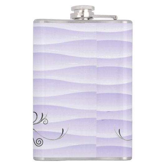 Paarse Eiffeltoren Heupfles (Achterkant)