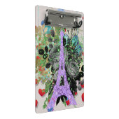 Paarse Eiffeltoren Mini Klembord (Schuin)