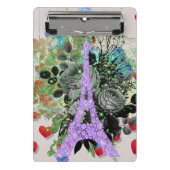 Paarse Eiffeltoren Mini Klembord (Voorkant)