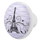 Paarse Eiffeltoren Vlaanderen keramische meeuw Keramische Knop (Rechts)