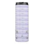 Paarse Eiffeltoren Vlaanderen thermische getumbler Thermosbeker (Achterkant)