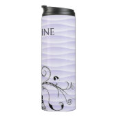 Paarse Eiffeltoren Vlaanderen thermische getumbler Thermosbeker (Geroteerd rechts)