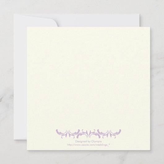 Paarse Eiffeltower voor het huwelijk van Parijs Kaart (Achterkant)