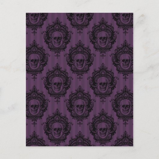 Paarse eigenaar Gothic Wedding Invitation Flyer (Achterkant)