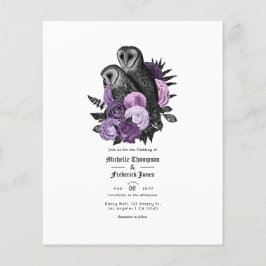  Paarse eigenaar Gothic Wedding Invitation Flyer