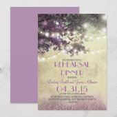 paarse eikenboom en vogelverlichting repetitiedine kaart (Voorkant / Achterkant)