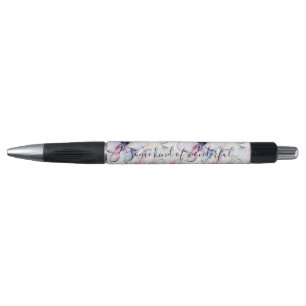 Paarse Eilandbloemen Pen