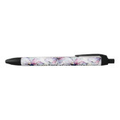 Paarse Eilandbloemen Zwarte Inkt Pen (Bovenkant)