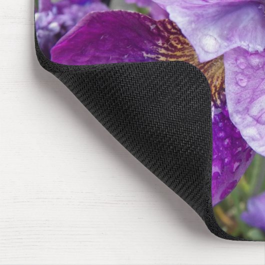 Paarse eindeloze Iris Floral Muismat (Hoek)