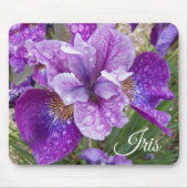 Paarse eindeloze Iris Floral Muismat (Voorkant)