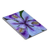 Paarse eindeloze Iris Floral Notitieboek (Rechterzijde)