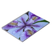 Paarse eindeloze Iris Floral Notitieboek (Linkerzijde)