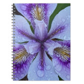 Paarse eindeloze Iris Floral Notitieboek (Voorkant)