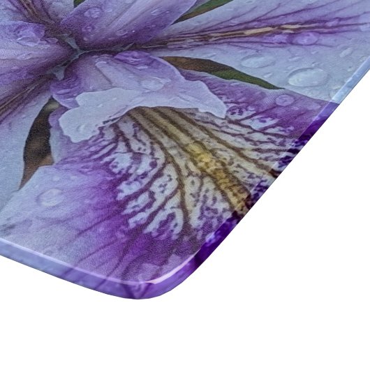 Paarse eindeloze Iris Floral Snijplank (Hoek)